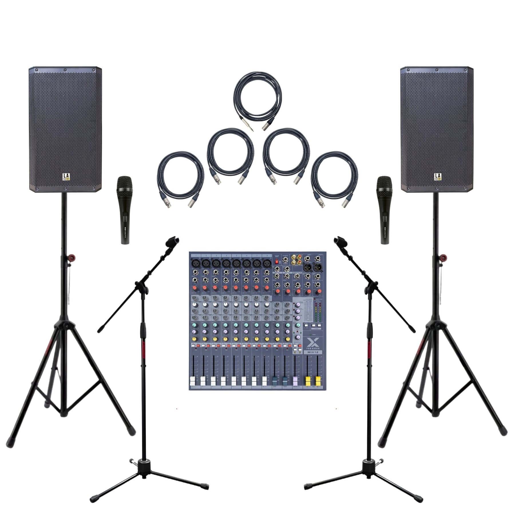 SET-2x2-Linear-Audio-EXO-LA30A-V2-X-PRO-AUDIO-MIX12-AT-Prosound