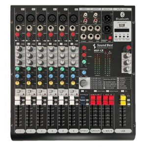 Soundbest MGP-6X อนาล็อกมิกเซอร์ 6 ช่องเสียบไมค์ 1 Aux